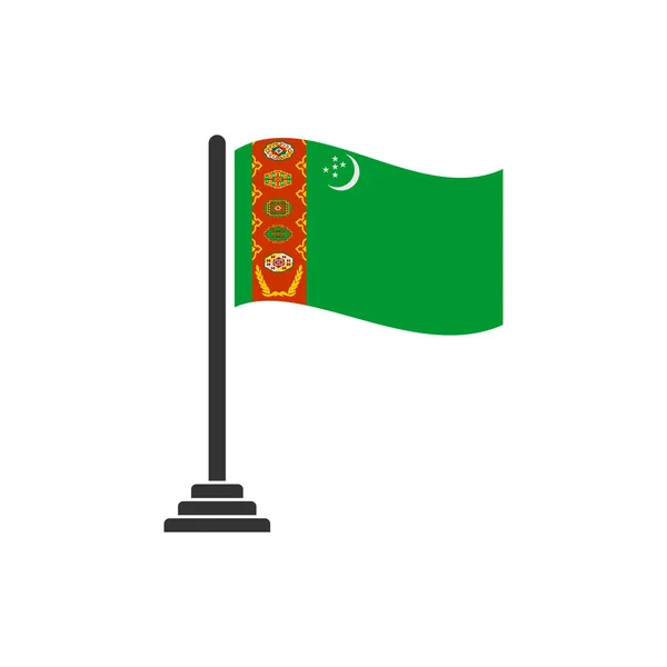 Turkmenistan Flags Icon Set Turkmenistan Independence Day Icon Set Vector — Stock Vector