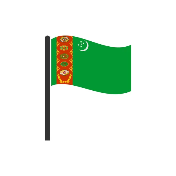 Turkmenistan Flags Icon Set Turkmenistan Independence Day Icon Set Vector — Stock Vector