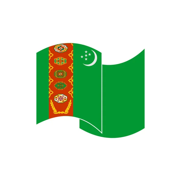 Turkmenistan Flags Icon Set Turkmenistan Independence Day Icon Set Vector — Stockový vektor