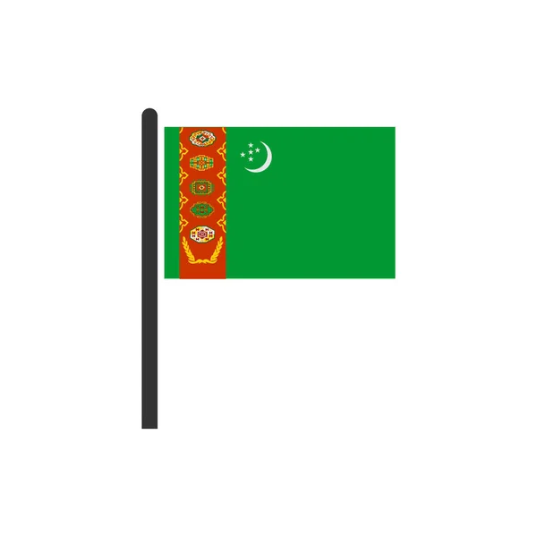 Turkmenistan Flaggor Ikon Set Turkmenistan Självständighet Dag Ikon Set Vektor — Stock vektor