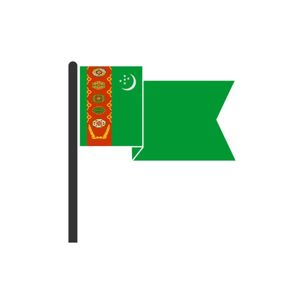Turkmenistan Vlaggen Pictogram Set Turkmenistan Onafhankelijkheid Dag Pictogram Set Vector — Stockvector