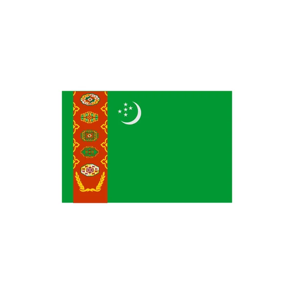 Türkmenistan Bayrak Simgesi Seti Türkmenistan Bağımsızlık Günü Simgesi Belirlendi — Stok Vektör