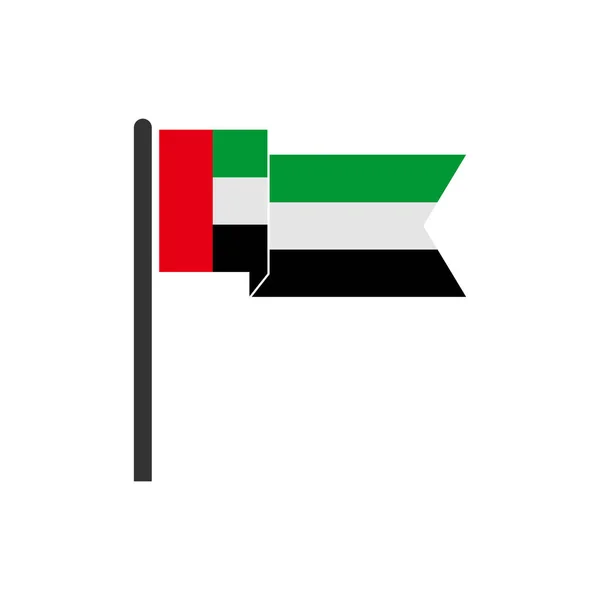 Emirati Arabi Uniti Set Bandiere Icona Emirati Arabi Uniti Icona — Vettoriale Stock