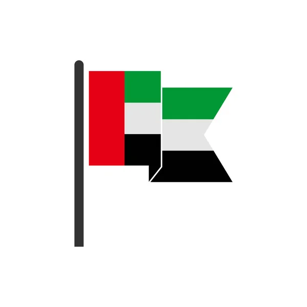 Vereinigte Arabische Emirate Flaggen Symbol Gesetzt Vereinigte Arabische Emirate Unabhängigkeitstag — Stockvektor
