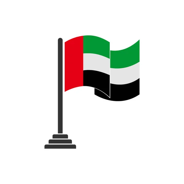 Sada Vlajek Spojených Arabských Emirátů Ikona Den Nezávislosti Spojených Arabských — Stockový vektor