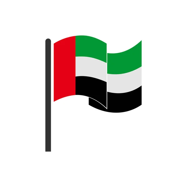 Egyesült Arab Emírségek Zászlók Ikon Készlet Egyesült Arab Emírségek Függetlenség — Stock Vector