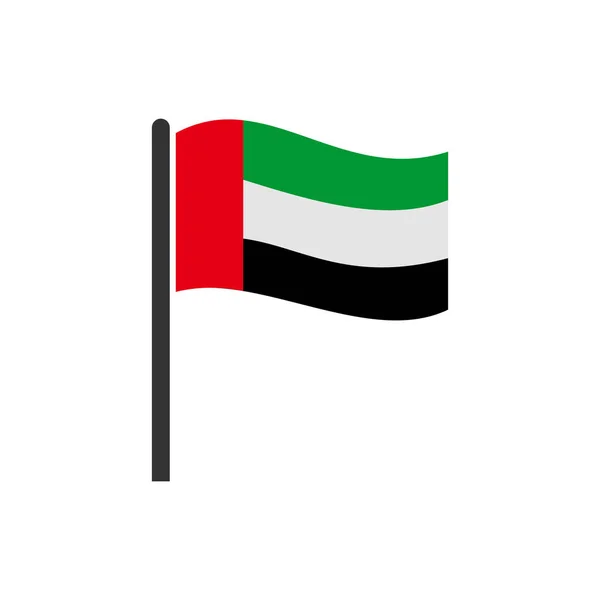 Birleşik Arap Emirlikleri Bayrak Simgesi Seti Birleşik Arap Emirlikleri Bağımsızlık — Stok Vektör