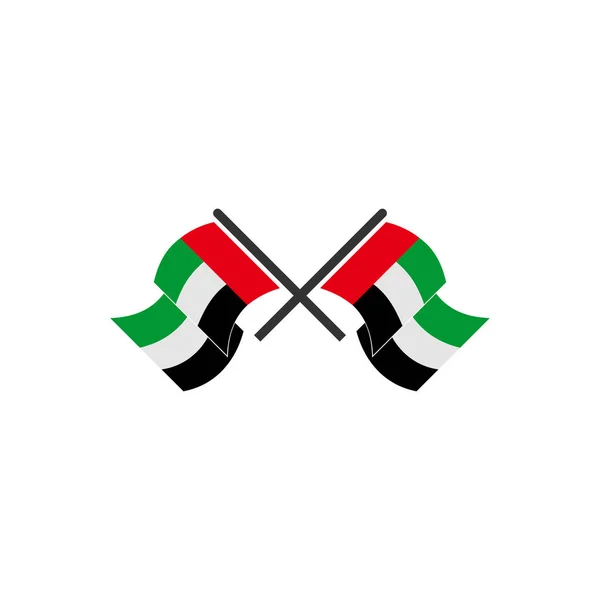 Birleşik Arap Emirlikleri Bayrak Simgesi Seti Birleşik Arap Emirlikleri Bağımsızlık — Stok Vektör