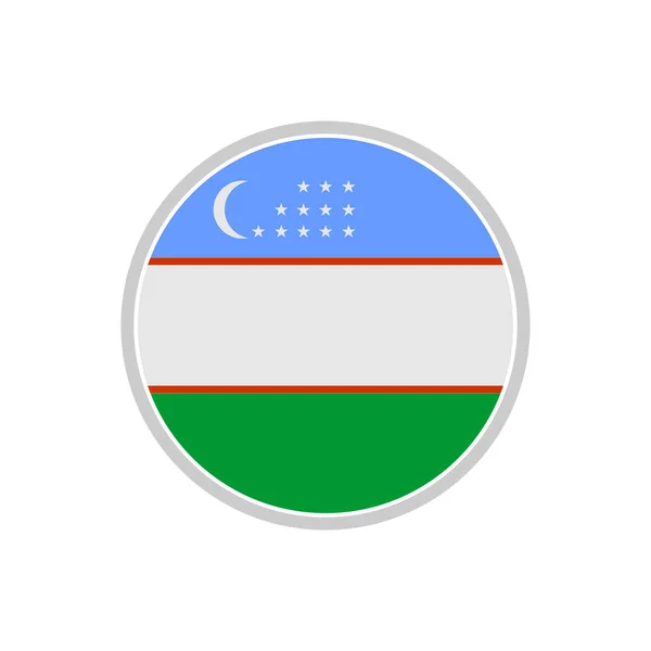 Ουζμπεκιστάν Σημαίες Εικονίδιο Που Ουζμπεκιστάν Ημέρα Ανεξαρτησίας Εικονίδιο Που Διάνυσμα — Διανυσματικό Αρχείο