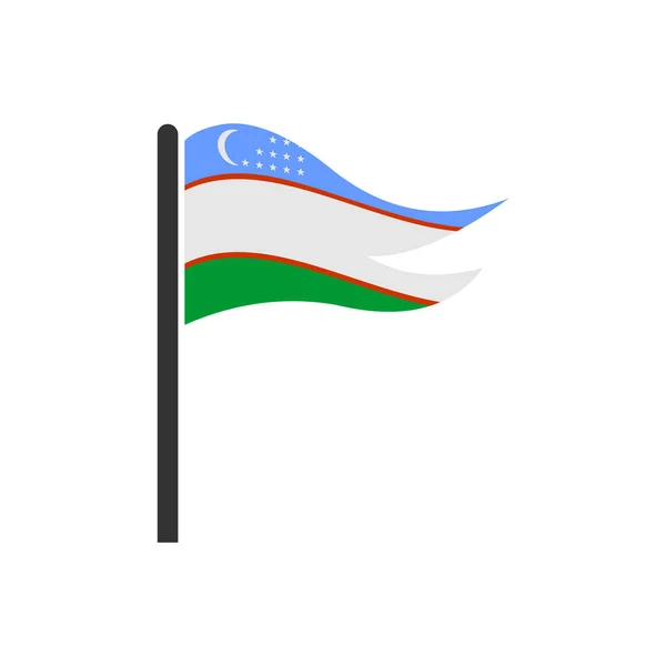 Uzbequistão Bandeiras Ícone Definido Uzbequistão Independência Dia Ícone Conjunto Vetor —  Vetores de Stock