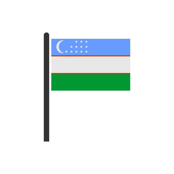Ікона Прапора Узбекистану День Незалежності Узбекистану — стоковий вектор