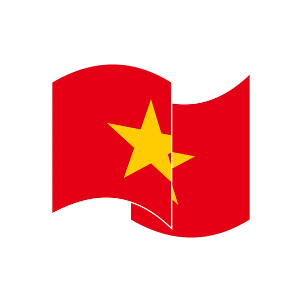 Banderas Vietnam Icono Conjunto Día Independencia Vietnam Icono Conjunto Símbolo — Vector de stock