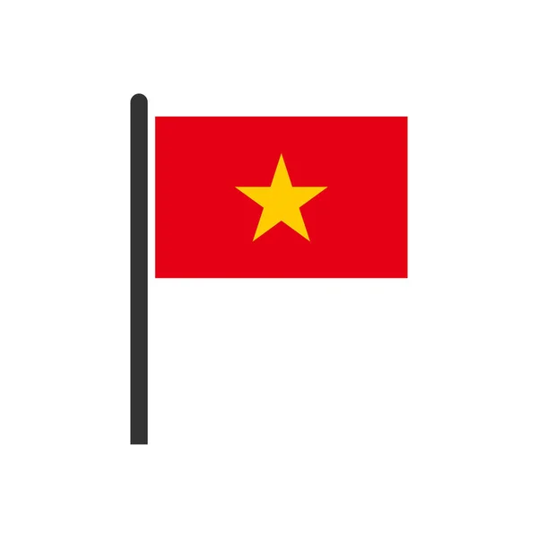 Vietnam Flaggen Icon Set Vietnam Unabhängigkeitstag Icon Set Vektor Zeichen — Stockvektor