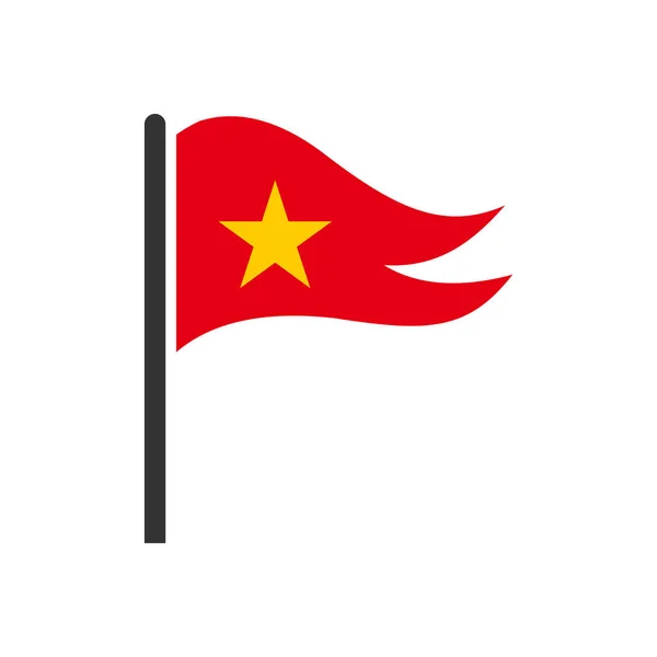 ベトナムフラグアイコンセット ベトナム独立記念日アイコンセットベクトル記号 — ストックベクタ