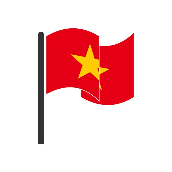 Ensemble Icônes Drapeaux Vietnam Ensemble Icônes Jour Indépendance Vietnam Symbole — Image vectorielle