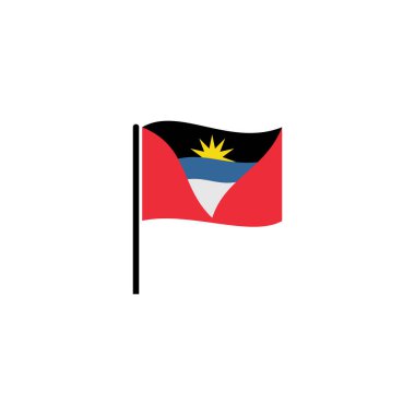 Antigua bayrak simgesi seti, Antigua bağımsızlık günü simgesi vektör işareti belirle