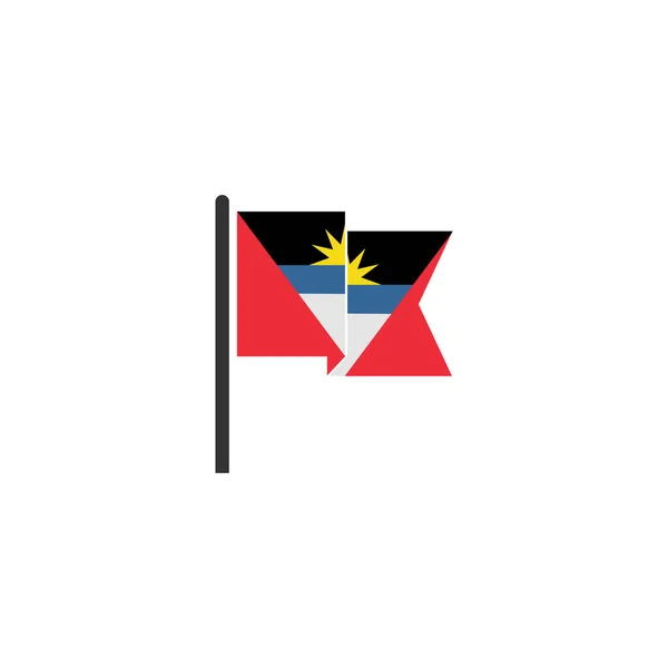 Antigua Vlajky Ikona Nastavena Antigua Den Nezávislosti Ikona Nastavit Vektorové — Stockový vektor