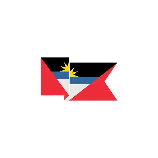 Antigua Flaggor Ikon Set Antigua Självständighet Dag Ikon Uppsättning Vektor — Stock vektor