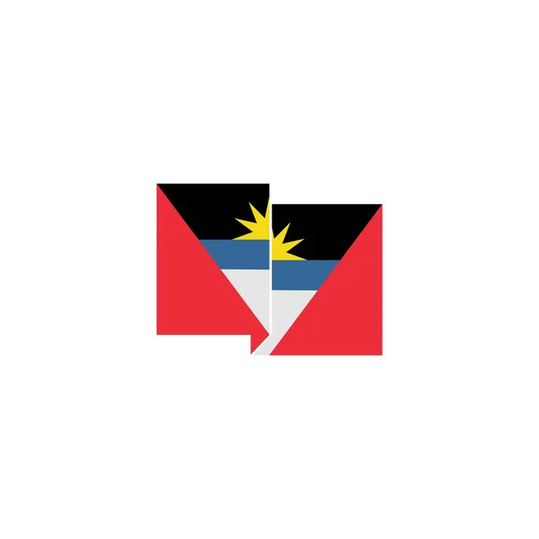Antigua Flaggen Icon Set Antigua Unabhängigkeitstag Icon Set Vektor Zeichen — Stockvektor
