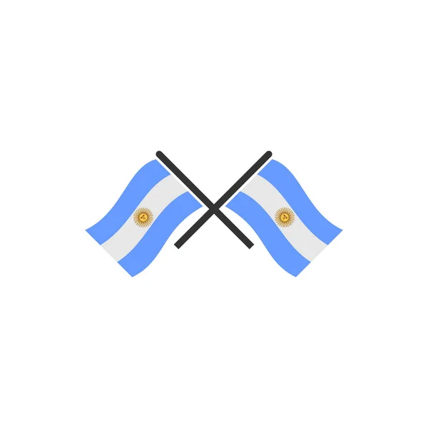 Набор Значков Флагов Аргентины Символ Дня Независимости Аргентины Набор Векторных — стоковый вектор