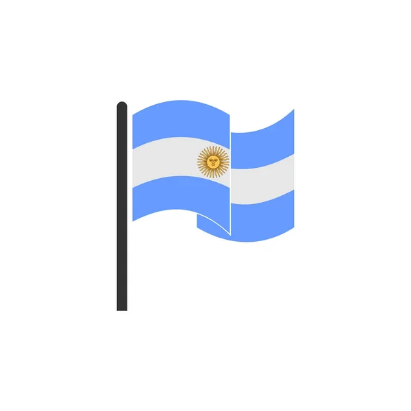 Banderas Argentina Conjunto Iconos Día Independencia Argentina Icono Conjunto Símbolo — Vector de stock