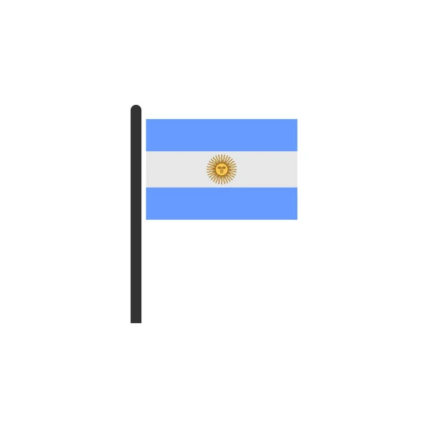 Banderas Argentina Conjunto Iconos Día Independencia Argentina Icono Conjunto Símbolo — Archivo Imágenes Vectoriales