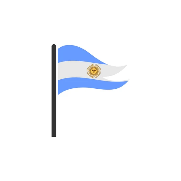 Arjantin Bayrak Simgesi Seti Arjantin Bağımsızlık Günü Simgesi Belirlendi — Stok Vektör