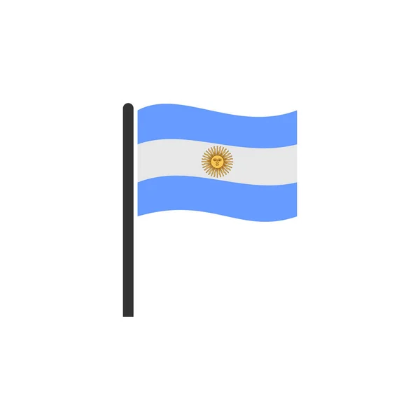 Argentyna Flagi Zestaw Ikon Argentyna Dzień Niepodległości Ikona Zestaw Znak — Wektor stockowy