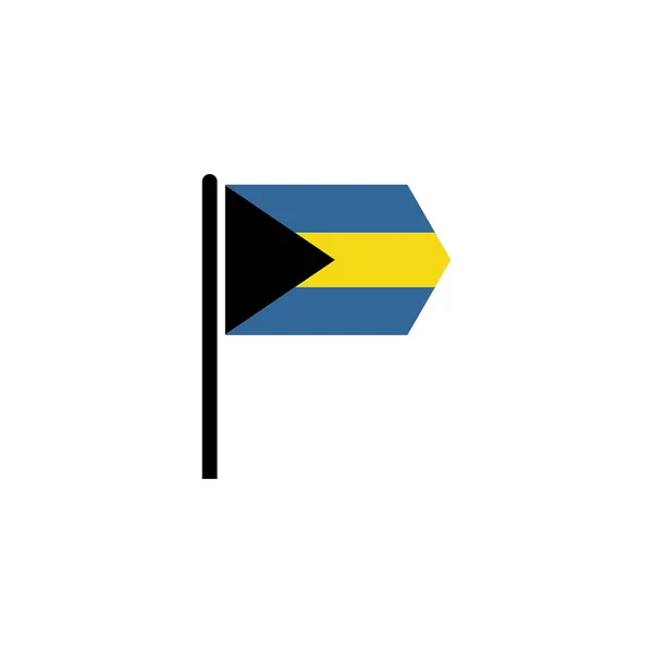 Bahamas Flaggen Symbol Gesetzt Bahamas Unabhängigkeitstag Symbol Gesetzt Vektor Zeichen — Stockvektor