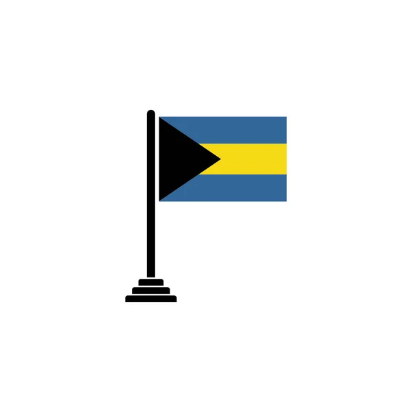 Bahamas Vlaggen Pictogram Set Bahamas Onafhankelijkheid Dag Pictogram Set Vector — Stockvector