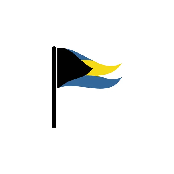 Bahamas Vlaggen Pictogram Set Bahamas Onafhankelijkheid Dag Pictogram Set Vector — Stockvector