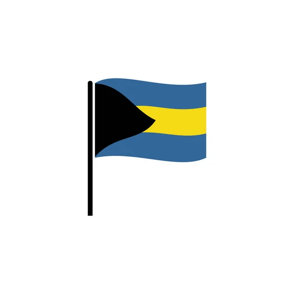 Conjunto Ícones Bandeiras Das Bahamas Ícone Dia Independência Das Bahamas — Vetor de Stock