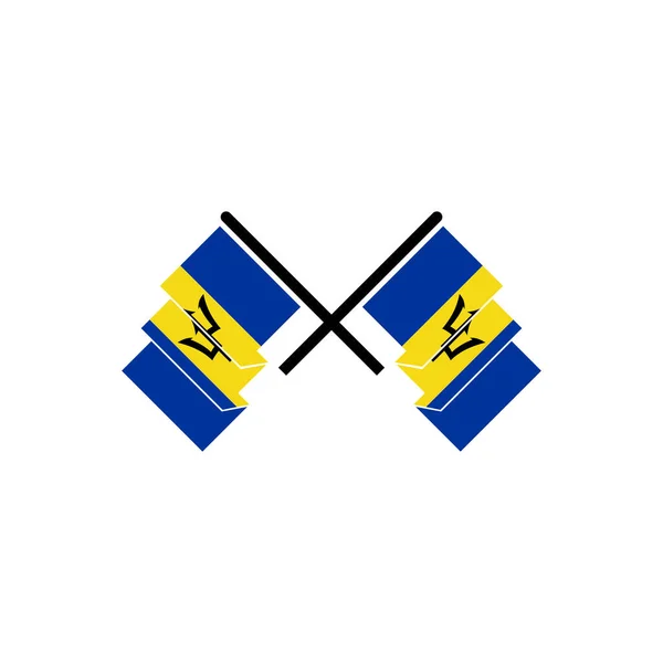 Barbados Flagi Zestaw Ikon Ikona Dzień Niepodległości Barbados Ustawić Symbol — Wektor stockowy