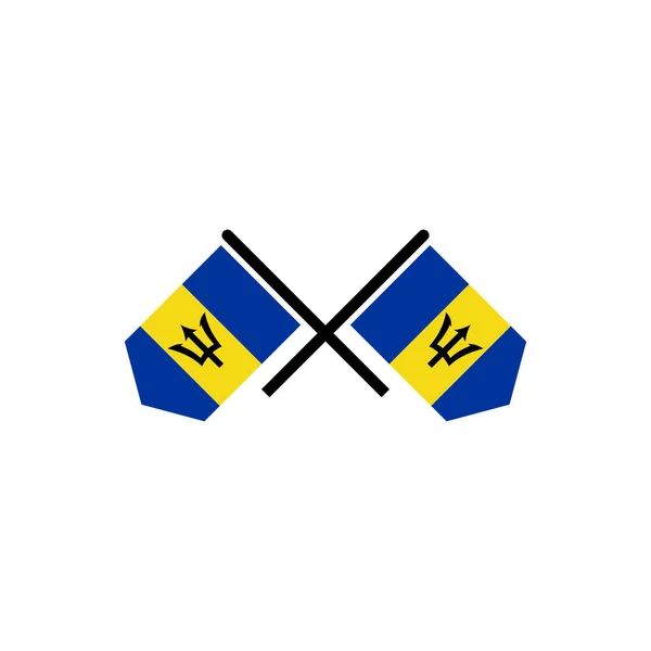 Conjunto Ícones Bandeiras Barbados Ícone Dia Independência Barbados Conjunto Símbolo — Vetor de Stock