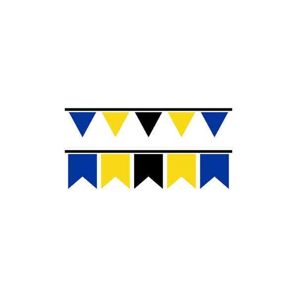 Barbados Bayrak Simgesi Seti Barbados Bağımsızlık Günü Simgesi Vektör Işareti — Stok Vektör