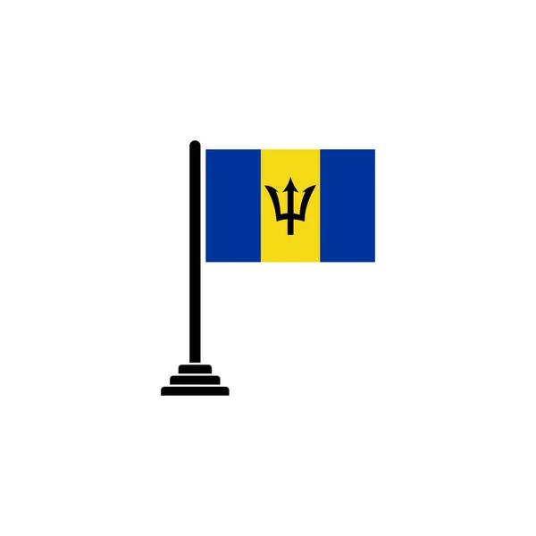 Barbados Banderas Icono Conjunto Barbados Independencia Día Icono Conjunto Vector — Vector de stock