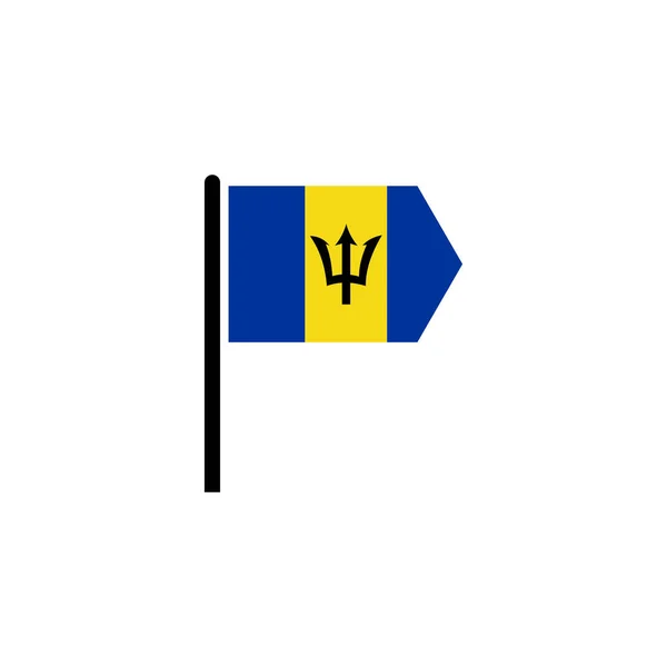 Barbados Bayrak Simgesi Seti Barbados Bağımsızlık Günü Simgesi Vektör Işareti — Stok Vektör