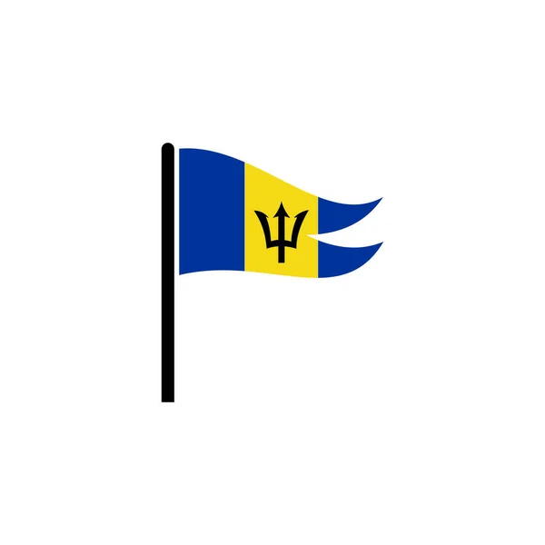 Barbados Flag Icon Set Barbados Indipendenza Day Icon Set Vector — Vettoriale Stock