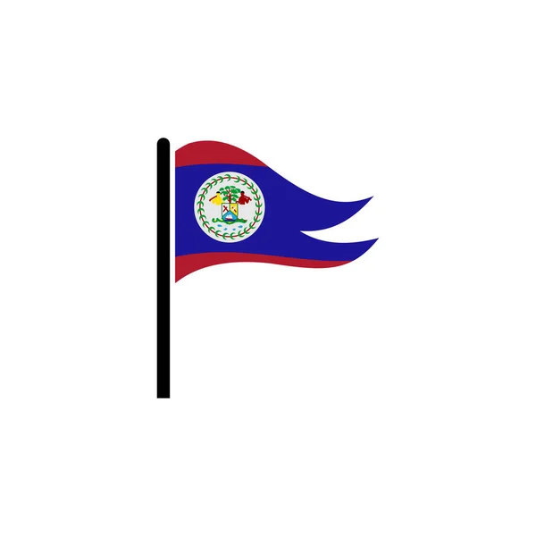 Белізькі Прапори Ікона Встановлена Белізький День Незалежності Іконний Вектор Знаку — стоковий вектор