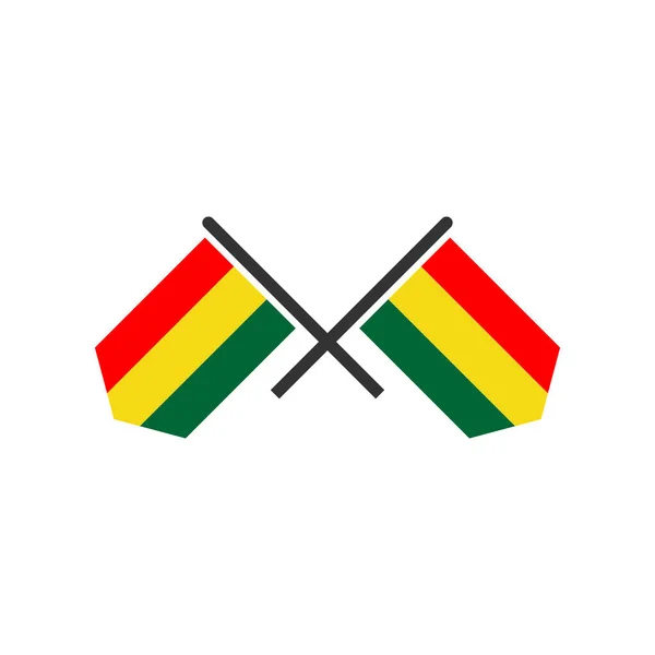 Набор Иконок Флагами Боливии Символ Дня Независимости Боливии — стоковый вектор