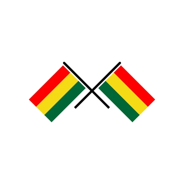 Bolívia Bandeiras Ícone Definido Bolívia Independência Dia Ícone Conjunto Vetor — Vetor de Stock