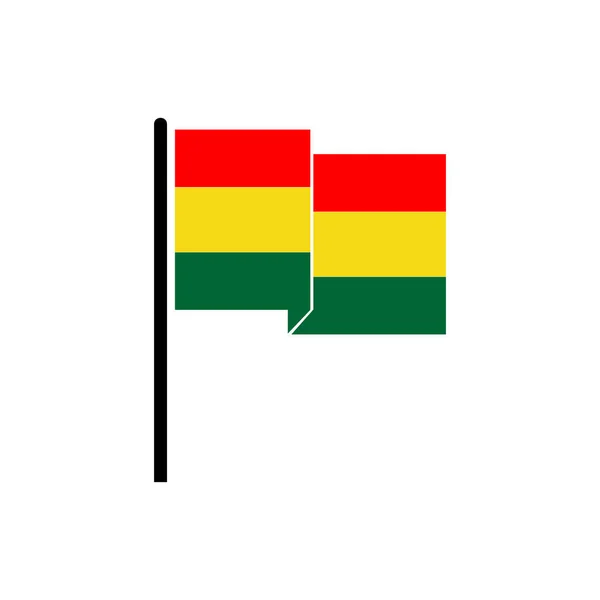 Bolívia Zászlók Ikon Készlet Bolívia Függetlenségi Nap Ikon Set Vektor — Stock Vector