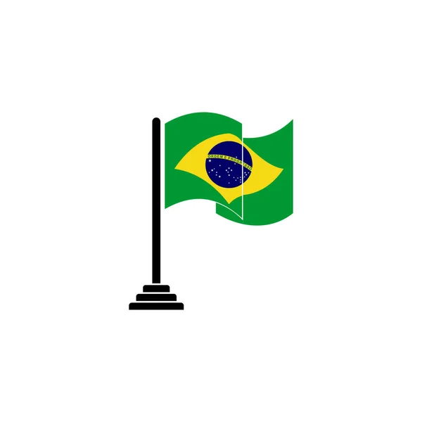 Brasil Banderas Icono Conjunto Brasil Día Independencia Icono Conjunto Vector — Archivo Imágenes Vectoriales