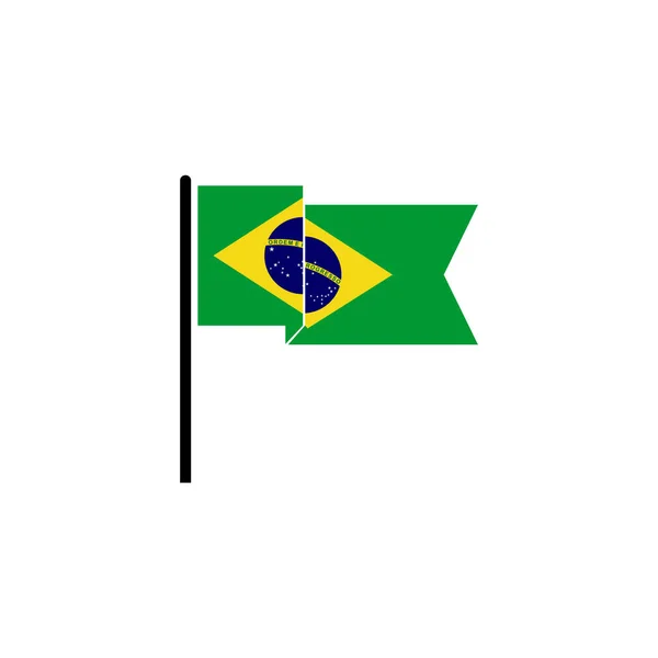 ブラジルフラグアイコンセット ブラジル独立記念日アイコンセットベクトル記号 — ストックベクタ