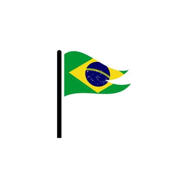 Brazília Zászlók Ikon Készlet Brazília Függetlenség Nap Ikon Set Vektor — Stock Vector