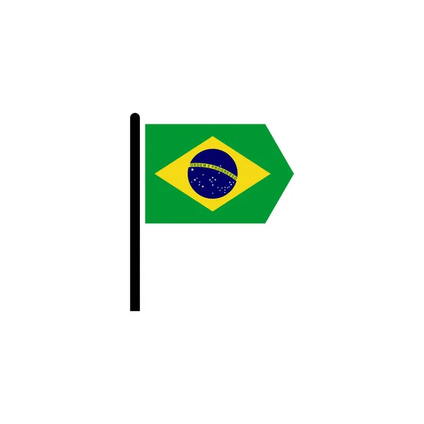 Иконка Флагами Бразилии Символ Дня Независимости Бразилии Набор Векторных Знаков — стоковый вектор