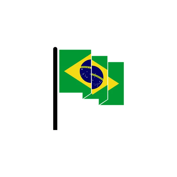 브라질 플래그 아이콘 브라질 기념일 아이콘 — 스톡 벡터