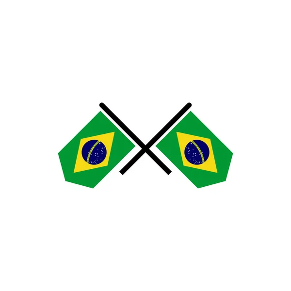 Brasil Banderas Icono Conjunto Brasil Día Independencia Icono Conjunto Vector — Archivo Imágenes Vectoriales