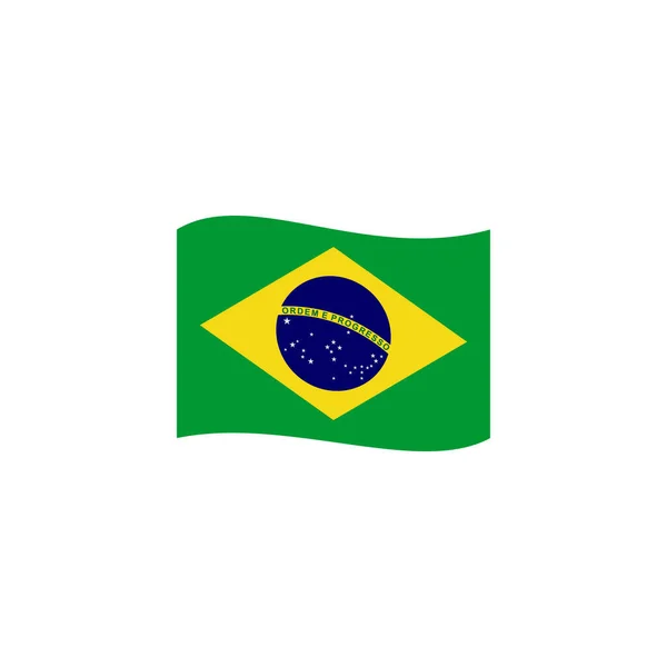 Brezilya Bayrak Simgesi Seti Brezilya Bağımsızlık Günü Simgesi Belirlendi — Stok Vektör