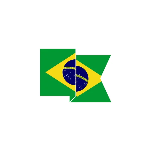 Ensemble Icônes Des Drapeaux Brésil Ensemble Icônes Jour Indépendance Brésil — Image vectorielle